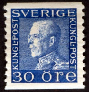 Sweden 192 30ö Blue Coil Stamp MH F-VF 1923 - Picture 1 of 2
