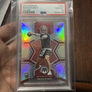 PSA 10 Gem Mint 2022 Mosaic Prizm Silver Brock Purdy Rookie Card RC #367 🔥 L@@K - Imagen 1 de 2