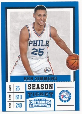 BEN SIMMONS 2017 CONTENDERS DRAFT PICKS #3 76ERS MINT - Image 1 of 2