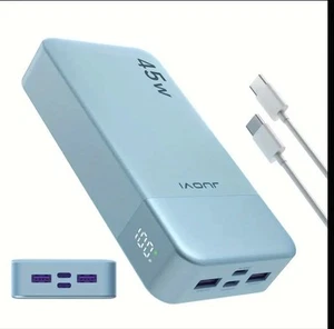 Power Bank 20000mAh 45W PD Fast charger External Backup Battery For Mobile. Blue - Picture 1 of 7
