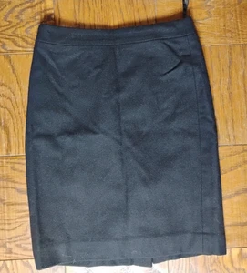 J. Crew Women’s Pencil Skirt Black Wool Blend Lined Tweed Preppy Size 00 - Picture 1 of 8