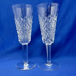 Waterford Alana Champagne Flute 7 3/8" Tall Holds 5oz To Rim Pre-Owned Lot of 2 - Picture 1 of 12