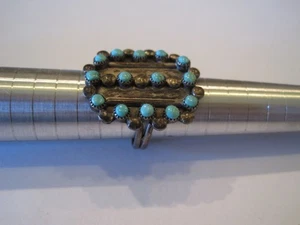 Vintage Southwestern Silber & Türkis Ring - Größe 6 - Bild 1 von 3