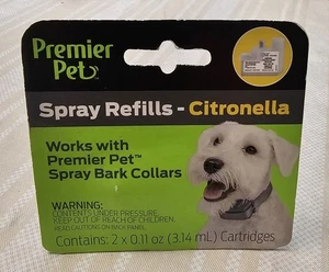 Premier Pet Anti-Bellen Hundehalsband Nachfüllpackung 2 Patronen 0,11 Unzen versiegelte Verpackung LESEN - Bild 1 von 5