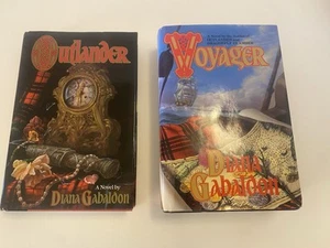 Diana Gabaldon’s OUTLANDER (1991) & VOYAGER (1994) Delacort Press HCDJ BCE LOT - Picture 1 of 24