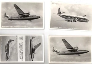 Vier Echt Foto Postkarten von British European Airways Flugzeugen Elizabeathan etc. - Bild 1 von 1