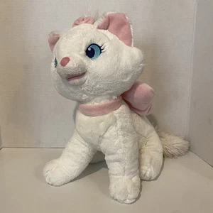 Disney Store Genuine Plush Aristocats Marie White Kitty Cat Pink Bow 12" - Picture 1 of 10