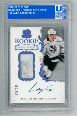 2023 24 UD The Cup ALEX LAFERRIERE Auto Signed Jersey Patch Rookie RPA 137/ 249 - Image 1 of 2