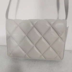 Borsa donna H&M media beige ecopelle tracolla tracolla trapuntata - Foto 1 di 10