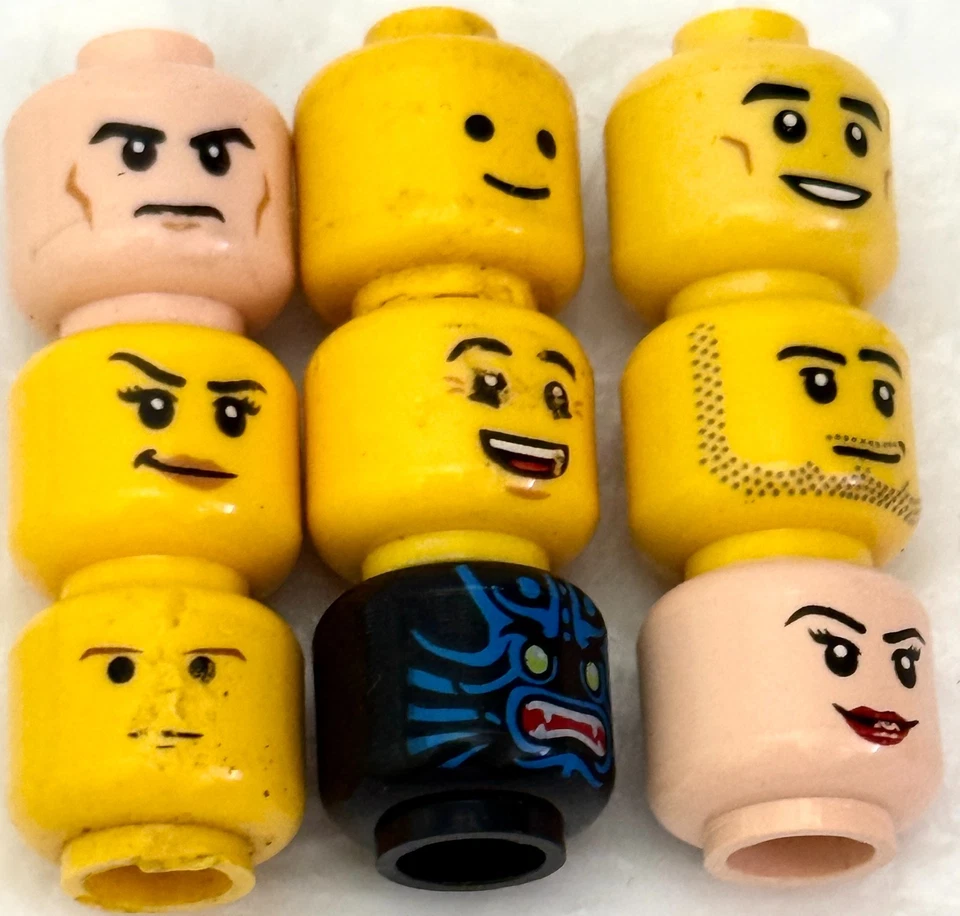 LEGO LEGO😊🌟 BULK LOT minifigure HEADS BOYS GIRLS CHILDREN ADULT TOYS/.;. - Image 1 of 1