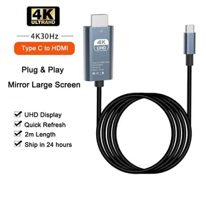 Adaptador USB C a HDMI 4K 60Hz Tipo C HDTV Cable Convertidor para iPhone 15 TV - Imagen 1 de 5