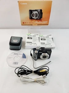 Canon PowerShot A640 Digital Camera 10MP 4X Zoom Black Bundle Tested Works - Picture 1 of 19