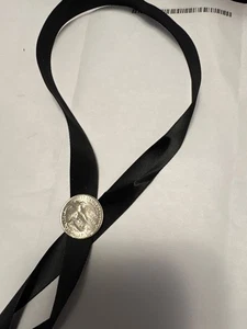 1/2" black single faced satin ribbon, by the 2 yard piece - Picture 1 of 1