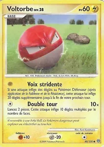 Carte Pokemon " VOLTORBE " Niveau 28 TEMPETES PV 60 80/100 - Foto 1 di 1