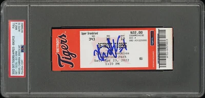 Miguel Cabrera Signed 3,000 Hit Full Ticket Stub Psa MINT 9/GEM MT 10 4/23/2022 - Image 1 of 2