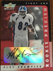 2001 Select Rookie Preview Autographs Alge Crumpler #RP-55 #’d /750 - Picture 1 of 2