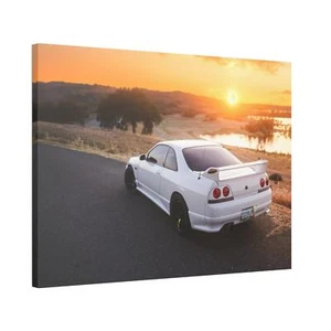 Nissan R33 Skyline GTS-T High Resolution Museum Quality Horizontal Canvas Print - Picture 1 of 10