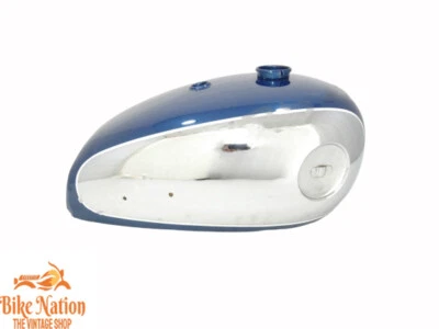 BSA A7 A10 PINTADO DE AZUL CROMADO DEPÓSITO DE GASOLINA/COMBUSTIBLE |Apto para Foto 1 de 4