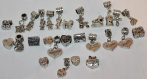Charm bead Large hole fits European Bracelets-Family:Child,Baby,Mom,ETC -Choice - Picture 1 of 75