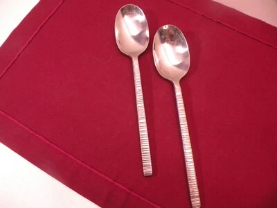 Juego de 2 cucharas de sopa Azur Hampton Plateros cubiertos de acero inoxidable 8" Foto 1 de 4