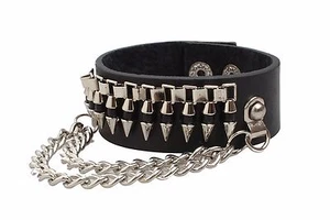 Bullets Chains Style Leather Gothic Style Steampunk Bracelet Wristband Gothic - Picture 1 of 8