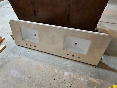 Encimera de tocador doble con fregaderos Foto 1 de 2