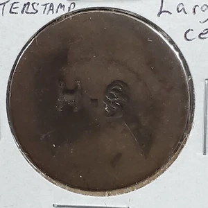 British Large Cent H.S. Counterstamp Very Circulated Condition - Picture 1 of 4
