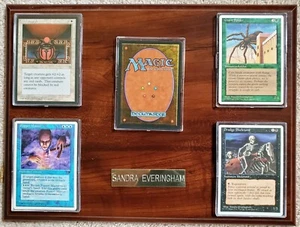 Magic the Gathering MTG 5 CARD WOODEN ARTIST ART PLAQUE Sandra Everingham - Picture 1 of 3