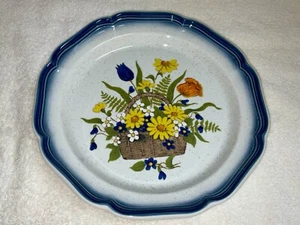 Vintage Mikasa Speiseteller Country Club 10 3/4" gelb Blumen 508 Garden Treasures - Bild 1 von 4