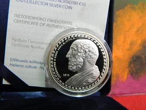 Greece, 2013, Proof, Hippocrates , Silver 10 Euro Coin, Perfect Coin and Box! - Picture 1 of 13