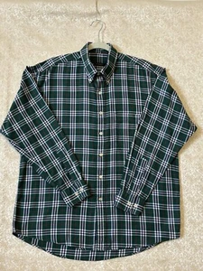 BURBERRY London Men’s Sz L Green Nova check long sleeve collar shirt Made USA - Picture 1 of 17