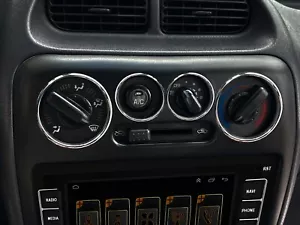 Fits Daihatsu Terios 00-05 Polished aluminum heating control panel trim rings x4 - Imagen 1 de 5