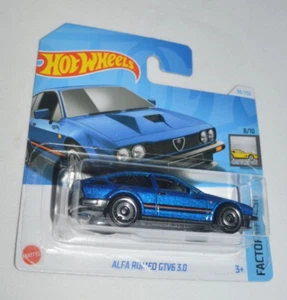 HOT WHEELS 2024 FACTORY FRESH 8/10 - ALFA ROMEO GTV6 3.0 BLUE ON SHORT CARD - Bild 1 von 5