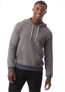 Alternative Herren Challenger Eco-Fleece Hoodie Farbe: Eco Grey/ True Navy - Bild 1 von 5