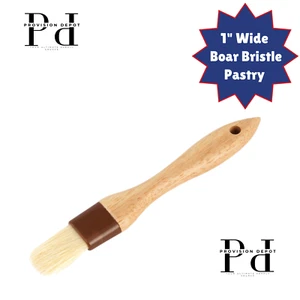 1-Inch Wide Pastry Brush with Nylon Bristles and Lacquered Hardwood Handle - Picture 1 of 3