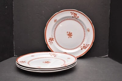 SET 4 Spode Gloucester Red & Gray Dinner Plates (Fine Stone) 10". - Image 1 of 4