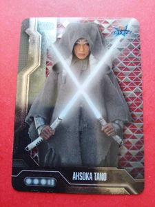 STAR WARS MANDALORIAN TOPPS CARD - CARTE CRYSTAL - CR5 - AHSOKA - ULTRA RARE - Picture 1 of 4