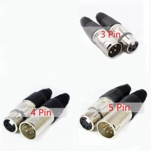 XLR Connector Canon Male/Female Microphone Audio Plug Socket 3P/4P/5P - Picture 1 of 4
