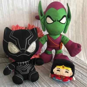 MARVEL 3 stuff plush toys TY Black Panther Marvel Spiderman Kawaii Wonder Woman - Picture 1 of 14