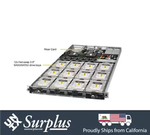 1U SuperStorage Server 4x U.2 NVME 12x 3.5" LFF 2x Xeon GOLD 6130 16C 64GB DDR4 - Picture 1 of 8