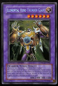 Elemental HERO Thunder Giant EHC2-EN004 Secret Rare Yugioh TCG Card LP/NM - Picture 1 of 8