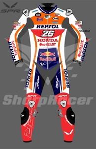 TUTA RACING IN PELLE MODELLO ALEX MARQUEZ HONDA REPSOL 2021 - INGRANAGGIO MOTO - Foto 1 di 4