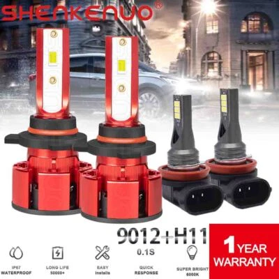 For Buick Envision 2016-2019 9012 H11 LED Headlight+Fog Light 6000K Combo Bulbs - Image 1 of 4