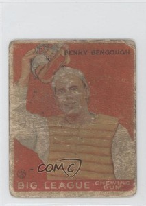 1933 Goudey Big League Chewing Gum R319 Benny Bengough #1 Rookie RC