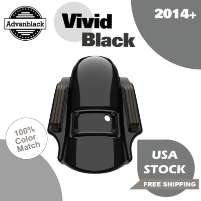 Advan Vivid Black Dominator Stretched Extended Rear Fender For 2014+ Harley - Image 1 of 4