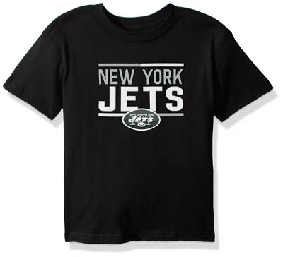 NFL Boys "Flag Runner" Performance Short Sleeve Tee, New York Jets, Black, L(7) - Изображение 1 из 4