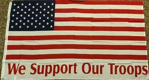 USA BG WE SUPPORT OUR TROOPS new 3x5ft FLAG superior fade resist us seller - Picture 1 of 3