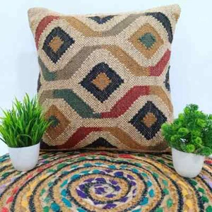 Handnade Kilm Cushion Cover Home Decor Multi Color Shofa Pillowcase Cushion - Picture 1 of 7