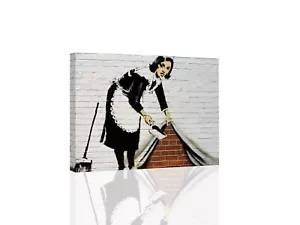 spazzatrice, banksy - ARTE DA PARETE SU TELA O STAMPA - Foto 1 di 3