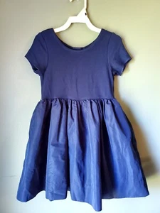Polo Ralph Lauren Girls Viscose Dress Navy Blue Short Sleeve Sz 4/4T - Picture 1 of 9